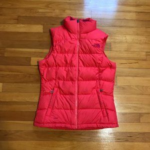 THE NORTH FACE NUPTSE 700 GOOSE DOWN PUFFER ORANGE/RED VEST JACKET US WOMEN XS